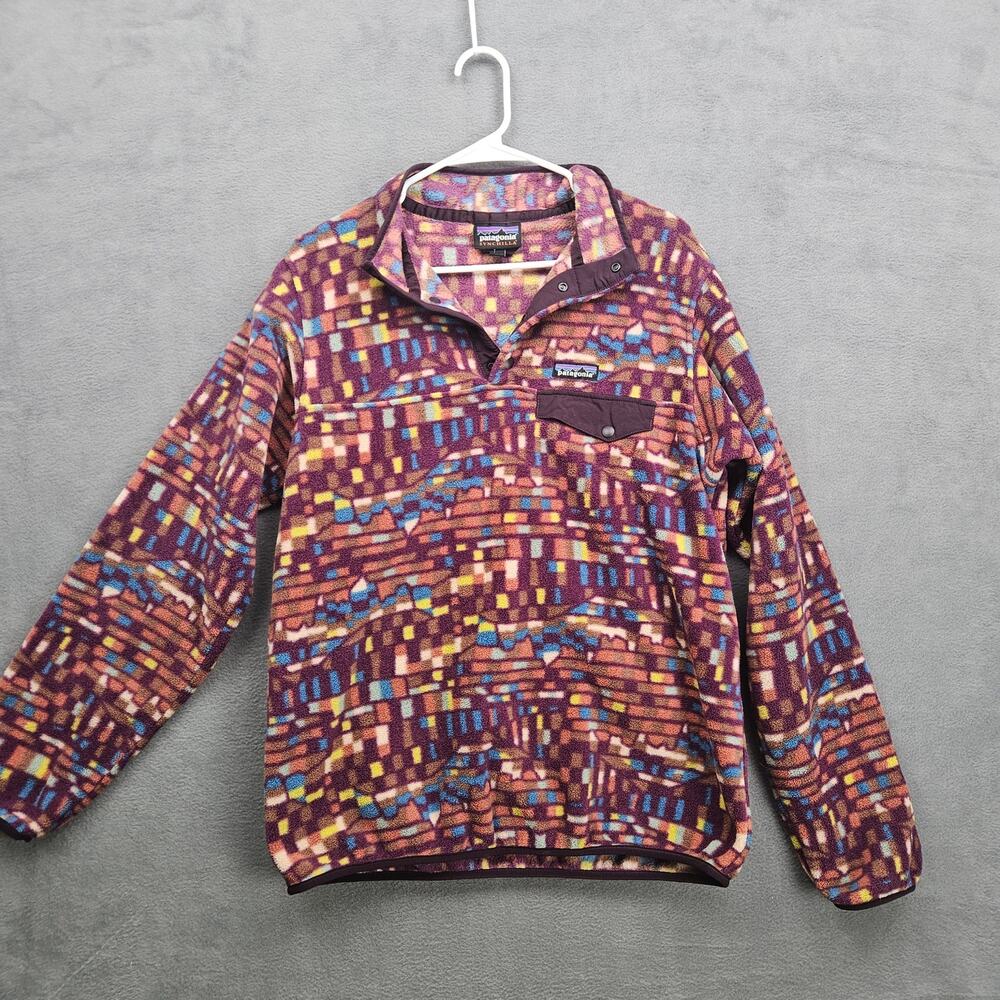 Patagonia Women's Synchilla Snap-T Fleece Pullover Sweatshirt Size Large Hiking